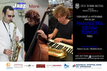 Musica Jazz a Verona: Ranaletta, Senni, Tondo TRIO
